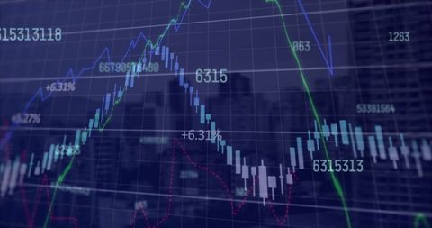Financial Data and Stock Market Trends Overlaying Cityscape - Download Free Stock Images Pikwizard.com