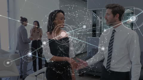 Global Networking in a Modern Business Office