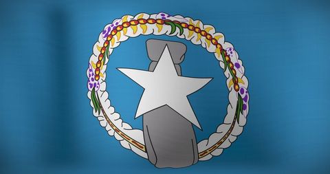 Northern mariana islands flag waving in the wind