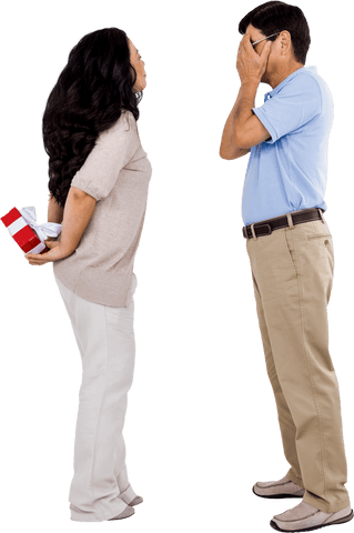 Surprise Gift Taken Place with Transparent Couple Art