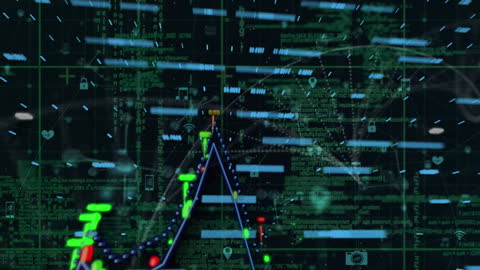 Digital Data Processing Interface with Code Animation
