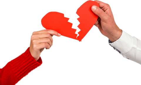 transparent hands holding broken red heart symbol - Download Free Stock Videos Pikwizard.com