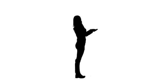 Silhouette of Woman Holding Object Isolated - Download Free Stock Images Pikwizard.com