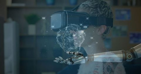 Innovative VR Experience with AI Integration in Technology - Download Free Stock Images Pikwizard.com