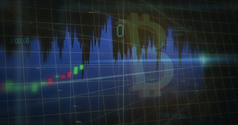 Bitcoin Symbol with Financial Data Dynamic Representation - Download Free Stock Images Pikwizard.com