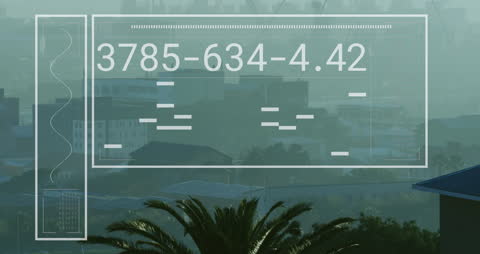 Futuristic Level Up Interface Over Cityscape