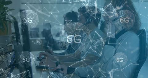 IT Specialists Collaborating in 6G-Enabled Office