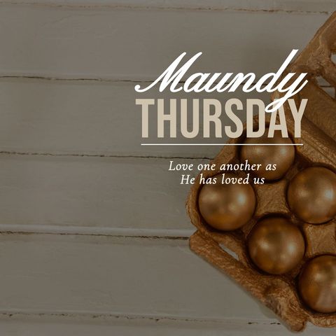 maundy thursday celebrations with golden eggs display - Download Free Stock Templates Pikwizard.com