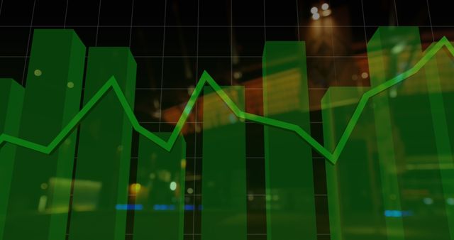 Green Financial Growth Chart with Upward Trend Line - Download Free Stock Images Pikwizard.com