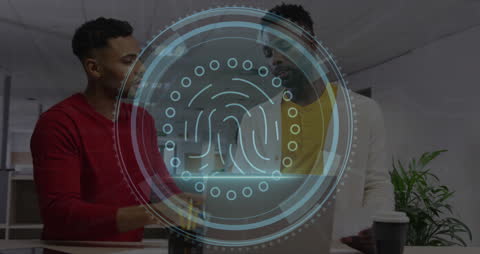 Cybersecurity Collaboration Concept with Biometrics Overlay