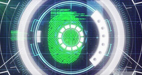 Digital Fingerprint Scanning Technology Interface - Download Free Stock Images Pikwizard.com