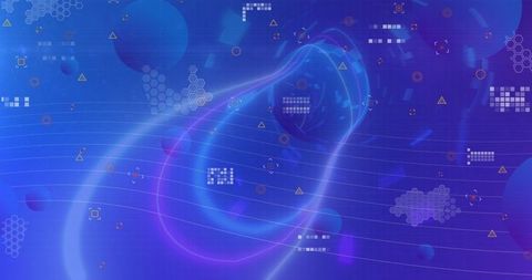 Futuristic Global Technology Data Visualization Abstract