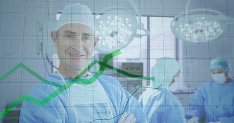 Dynamic Surgery Concept with Statistical Data Visualization - Download Free Stock Images Pikwizard.com