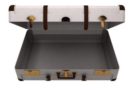 open white suitcase on transparent background for travel - Download Free Stock Videos Pikwizard.com