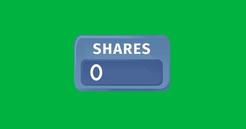 Counter displaying social media share numbers growth