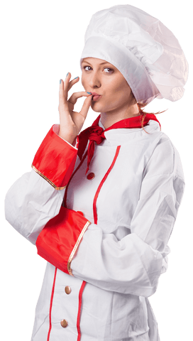 confident female chef tasting dish on transparent background - Download Free Stock Videos Pikwizard.com