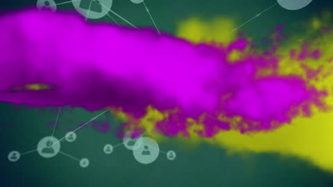 Network Connections with Dynamic Colorful Elements Design