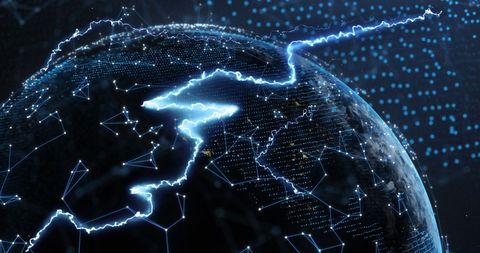 Digital Globe with Glowing Network Connections Concept - Download Free Stock Images Pikwizard.com