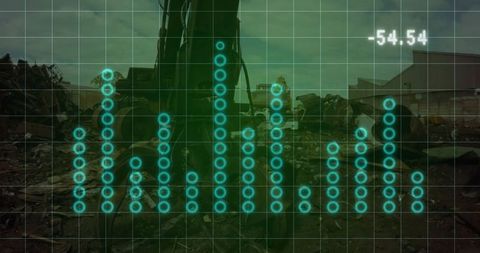 Digital Financial Like Graph Over Landfill Scene