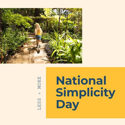 National Simplicity Day Celebration in Sunny Garden - Download Free Stock Templates Pikwizard.com