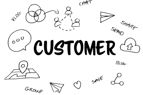digital transparent customer illustration with interaction icons - Download Free Stock Videos Pikwizard.com