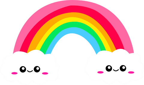 playful cartoon clouds with smiling rainbow on transparent background - Download Free Stock Videos Pikwizard.com