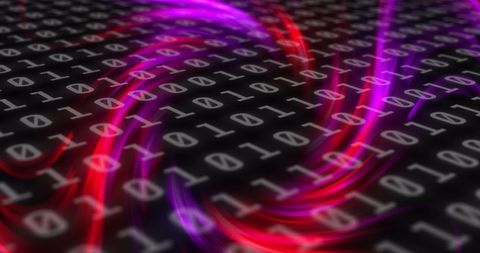 Binary Code Background with Vibrant Neon Light Trails - Download Free Stock Images Pikwizard.com