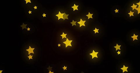 Glowing Yellow Stars on Dark Background - Download Free Stock Images Pikwizard.com