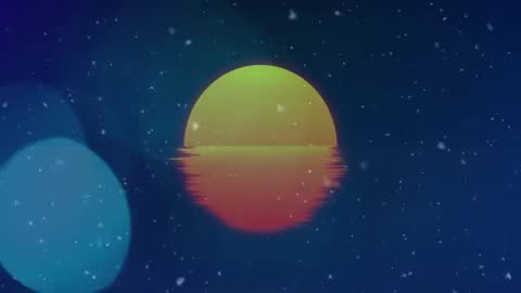 Reflective Sunset with Bokeh and Stars Captures Modern Serenity