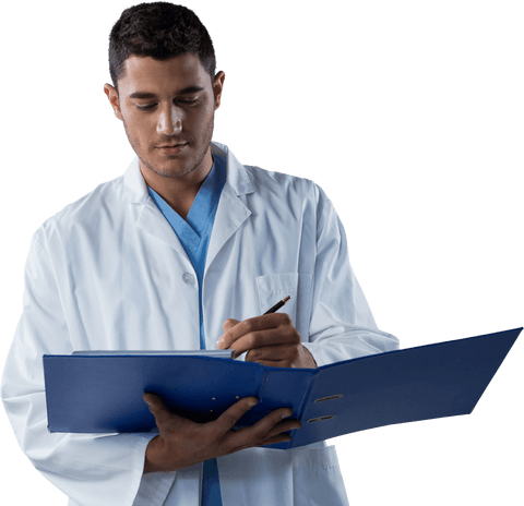 Transparent Male Doctor Writing Medical Report - Download Free Stock Videos Pikwizard.com
