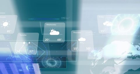 Advanced Technology and Data Processing Interface - Download Free Stock Images Pikwizard.com