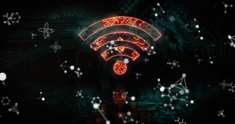 Abstract WiFi and Molecules Technology Concept - Download Free Stock Images Pikwizard.com