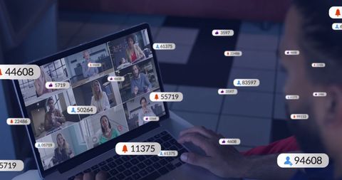 Social Media Data Analytics with Diverse Professional - Download Free Stock Images Pikwizard.com