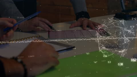 Financial Data Analysis with Holographic Globe Imagery