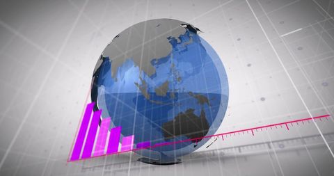 Global Business Transformation Concept with 3D Graph and Airlines - Download Free Stock Images Pikwizard.com