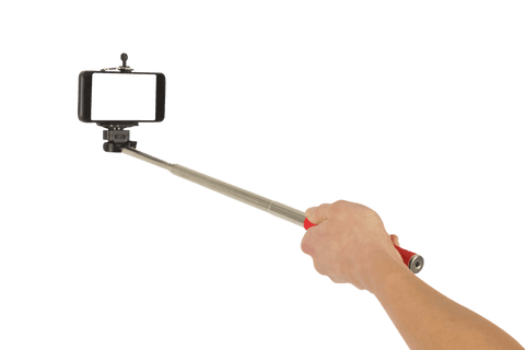 transparent selfie stick with smartphone in hand - Download Free Stock Videos Pikwizard.com