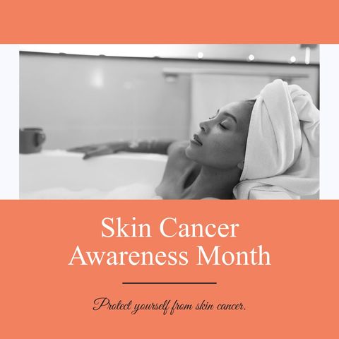 skin cancer awareness month promotion relaxing imagery - Download Free Stock Templates Pikwizard.com