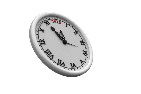 transparent clock illustration with roman numerals and year 2015 - Download Free Stock Videos Pikwizard.com