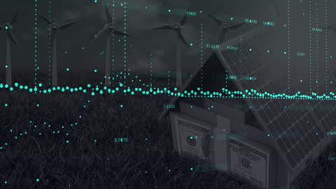 Financial Data Analyzing Clean Energy with Wind Turbines and Solar Panel