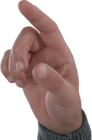 Transparent Close-up of Hand Gesture with Raised Index Finger - Download Free Stock Videos Pikwizard.com