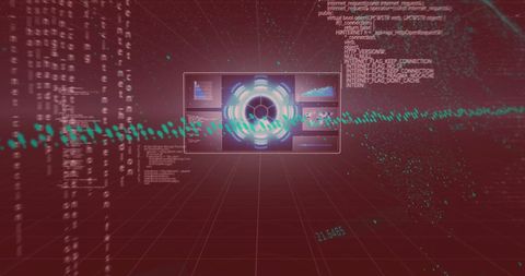 Futuristic Data Interface with Graphs and Circular Display - Download Free Stock Images Pikwizard.com