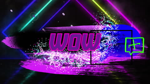 Colorful Neon Wow Text Animation