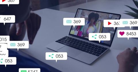 Remote team watching creator livestream on laptop with engagement metrics