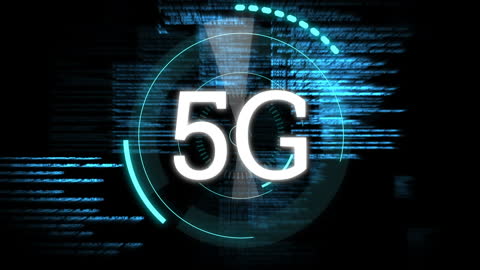 Futuristic 5G Glow Digital Interface Animation
