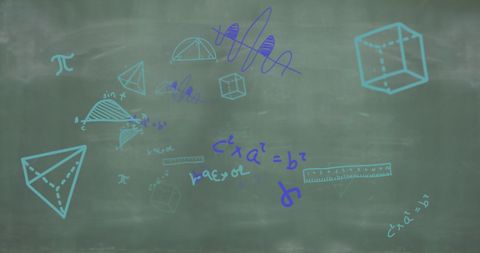 Mathematical Equations on Chalkboard with Educational Symbols - Download Free Stock Images Pikwizard.com