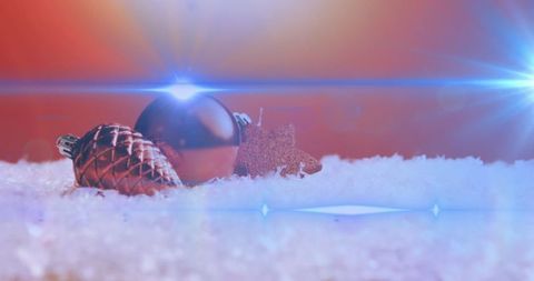 Festive Christmas Ornaments with Overlay Lighting Effects