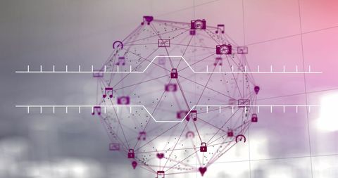 Digital Icons Spinning on Gradient Background Representing Connectivity - Download Free Stock Images Pikwizard.com