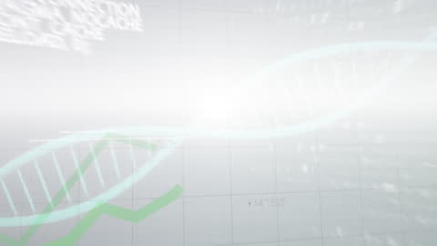 DNA Helix and Data Visualization with Wind Turbine Overlays