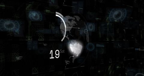 Abstract Digital Interface with Global Technology Elements - Download Free Stock Images Pikwizard.com