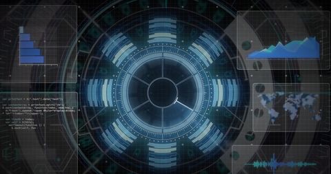 Futuristic Digital Interface Analyzing Global Data - Download Free Stock Images Pikwizard.com
